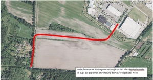 Skizze Radweg Pascalstraße Feldbehnstraße Lufbild